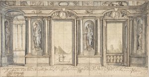 Projekt malowanej dekoracji ściennej dla Palazzo Massimo all
