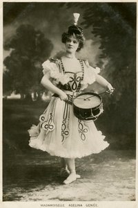 Adelina Genee, urodzona w Danii brytyjska tancerka baletowa, ok. 1906.