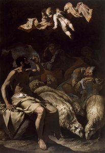 Anioł ukazujący się pasterzom, 1600-50 autorstwa Bassante