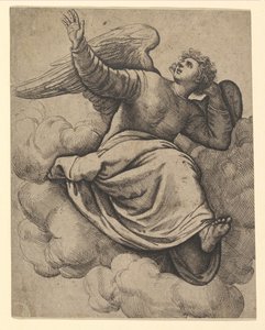 Anioł siedzący na chmurze, ca. 1560.
