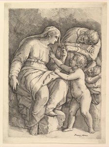 Święta Rodzina. autorstwa Battista Franco Veneziano