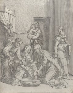 Święta Rodzina, 1535-73., 1535-73. autorstwa Battista del Moro