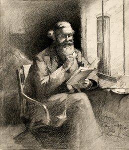 Dobra historia, 1889 (węgiel na kremowym papierze tkanym) autorstwa Bayard Henry Tyler