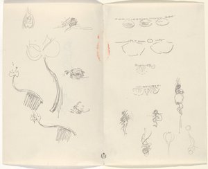 Studia dla Projektów Biżuterii [verso] autorstwa Beatrice Godwin Whistler