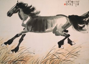 Galopujący koń autorstwa Beihong Xu