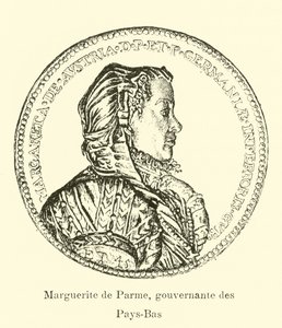 Margaret z Parmy, gubernator hiszpańskich Niderlandów autorstwa Belgian School