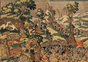 Historia Cyrusa II Wielkiego, ok. 1590 (gobelin) autorstwa Belgian School
