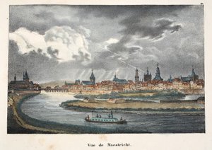 Vue de Maestricht, c.1895 (fotochrom) autorstwa Belgian School