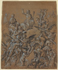 Rysunek przedstawiający Chrystusa w chwale z aniołami, ok. 1630 r.