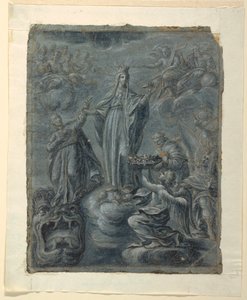 Rysunek, Recto: Koronacja Dziewicy, ok. 1630 r.