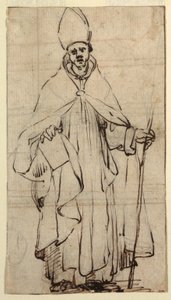 Rysunek przedstawiający stojącego biskupa, ok. 1620 r. autorstwa Belisario Corenzio