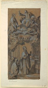 Rysunek Wizja podczas mszy, ok. 1630 r.