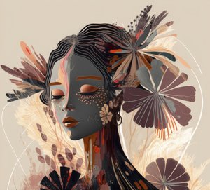 Spokojny portret kwiatowy autorstwa Bella Eve