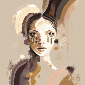 Spokojny portret plemienny autorstwa Bella Eve