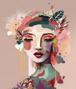 Żywy portret kwiatowy autorstwa Bella Eve