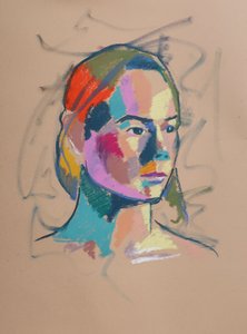 Color Study 17, 2023 (pastel na papierze) autorstwa Ben Benet