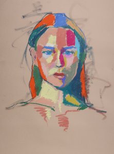 Color Study 18, 2023 (pastel na papierze) autorstwa Ben Benet
