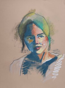 Color Study 5, 2023 (pastel na papierze) autorstwa Ben Benet