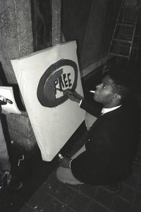 Obraz Jean-Michaela Basquiata "Pree" w Area, Nowy Jork autorstwa Ben Buchanan