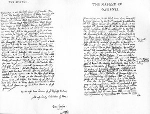 Maska królowych i epistoła dedykacyjna dla Henryka, księcia Walii, 1609 autorstwa Ben Jonson