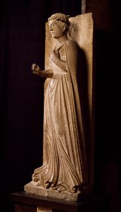 Wiosna, rzeźba z Cyklu pór roku Benedict Antelami (1178-1233), Baptysterium Parmy, Emilia-Romania, Włochy