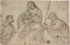 Dziewica z Dzieciątkiem i święci Jan Chrzciciel i Roch autorstwa Benedetto Carpaccio