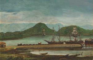 Benedito Calixto - Port Santos, SP, 1888 r. autorstwa Benedito Calixto