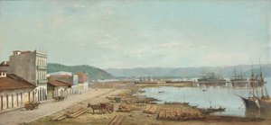 Benedito Calixto - port konsulatu w Santos, SP, 1887 r. autorstwa Benedito Calixto