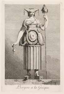 Maskarada à la Grecque: Pasterka à la Grecque Plate 4, 1771. autorstwa Benigno Bossi
