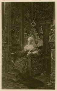 Portret królowej Wiktorii (fotograwiura) autorstwa Benjamin  Constant