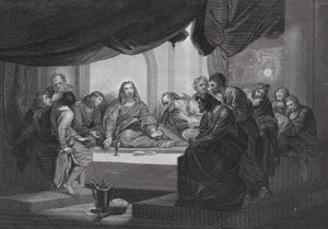 Ostatnia Wieczerza (rycina) autorstwa Benjamin (after) West