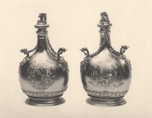 Para kolb pielgrzymich Wilhelma III, ok. 1690 (srebro złocone) autorstwa Benjamin Bradford