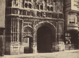Brama Christchurch, Canterbury, 1854, wydruk 1857 (zdjęcie) autorstwa Benjamin Brecknell Turner