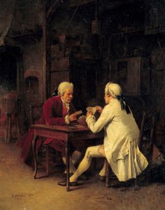 Karty graczy Obraz Eugene Fichel (1826-1895) 1863 Nd. 0,27x0,22 m²