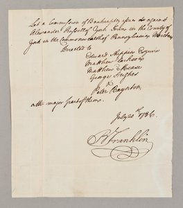 Komisja upadłościowa, 20 lipca 1786 (pióro i atrament na papierze) (patrz również 2561291-93)