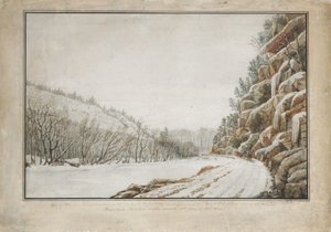 Widok na New Turnpike Road, na skraju Juniaty, z odległym widokiem..., 1820.