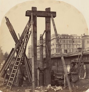 Budowa Międzynarodowej Wystawy w South Kensington w 1862 roku (zdjęcie) autorstwa Benjamin L. Spackman