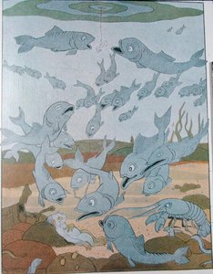 Ilustracja do albumu „Gedeon, wódz złodziei” (kolorowa grawerunek) autorstwa Benjamin Rabier