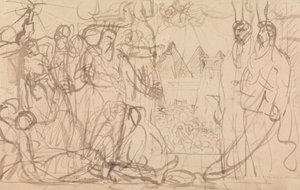 Faraon i Mojżesz autorstwa Benjamin Robert Haydon