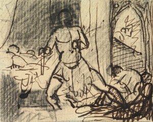 Studium postaci w scenie dramatycznej autorstwa Benjamin Robert Haydon