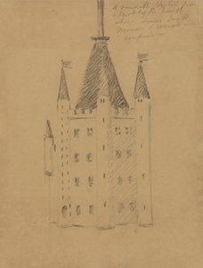 Studium zamku autorstwa Benjamin Robert Haydon
