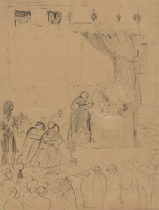 Studium sceny ceremonii religijnej autorstwa Benjamin Robert Haydon