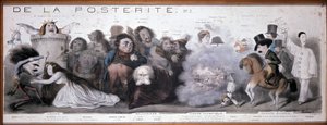 Le grand chemin de la posterity: przedstawienie tragedii i komedii (Dorval, etc...) - Litografia Benjamina Roubauda, ​​Maison de Balzac, Paryż