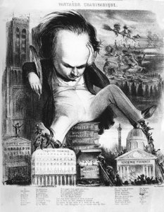 Victor Hugo (1802 - 1885), francuski pisarz, Karykatura Beniamina.