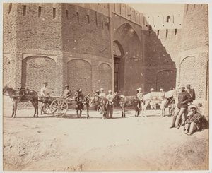 Durani Gate, Heyland Cart and Pack Mules, przedstawiające różne rodzaje siodeł jucznych, Kandahar