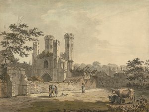 Południowo-wschodni widok na bramę klasztoru św. Augustyna, Canterbury, Kent autorstwa Benjamin Thomas Pouncey