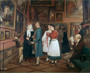 Chłopi w muzeum autorstwa Benjamin Vautier