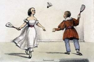 Rozrywka, z ptactwa domowego w graficznych ilustracjach zwierząt - pokazujące ich użyteczność dla człowieka w ich pracy podczas życia i wykorzystania po śmierci, c.1845 autorstwa Benjamin Waterhouse Hawkins