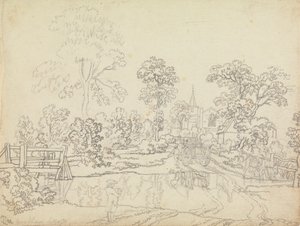 Ford w Wrentham, Suffolk autorstwa Benjamin West