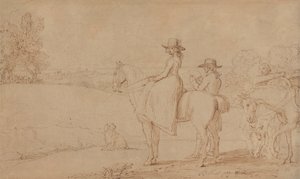 Artysta szkicujący w Windsor Park autorstwa Benjamin West